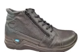 Wolky Wolky Zwarte Leren Veterschoenen Dames